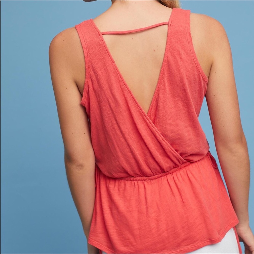 Antropologie pure + good v neck top sz m nwot - Picture 2 of 5